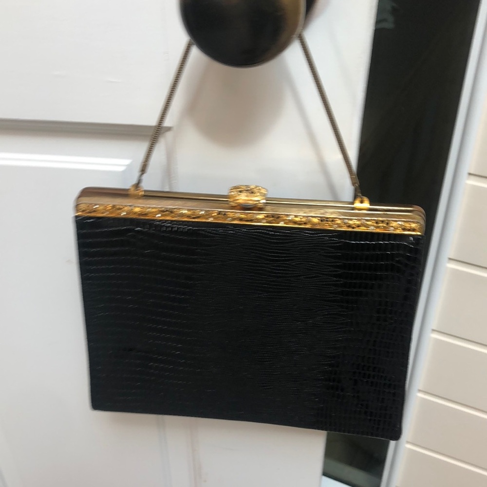 Elegant black evening bag